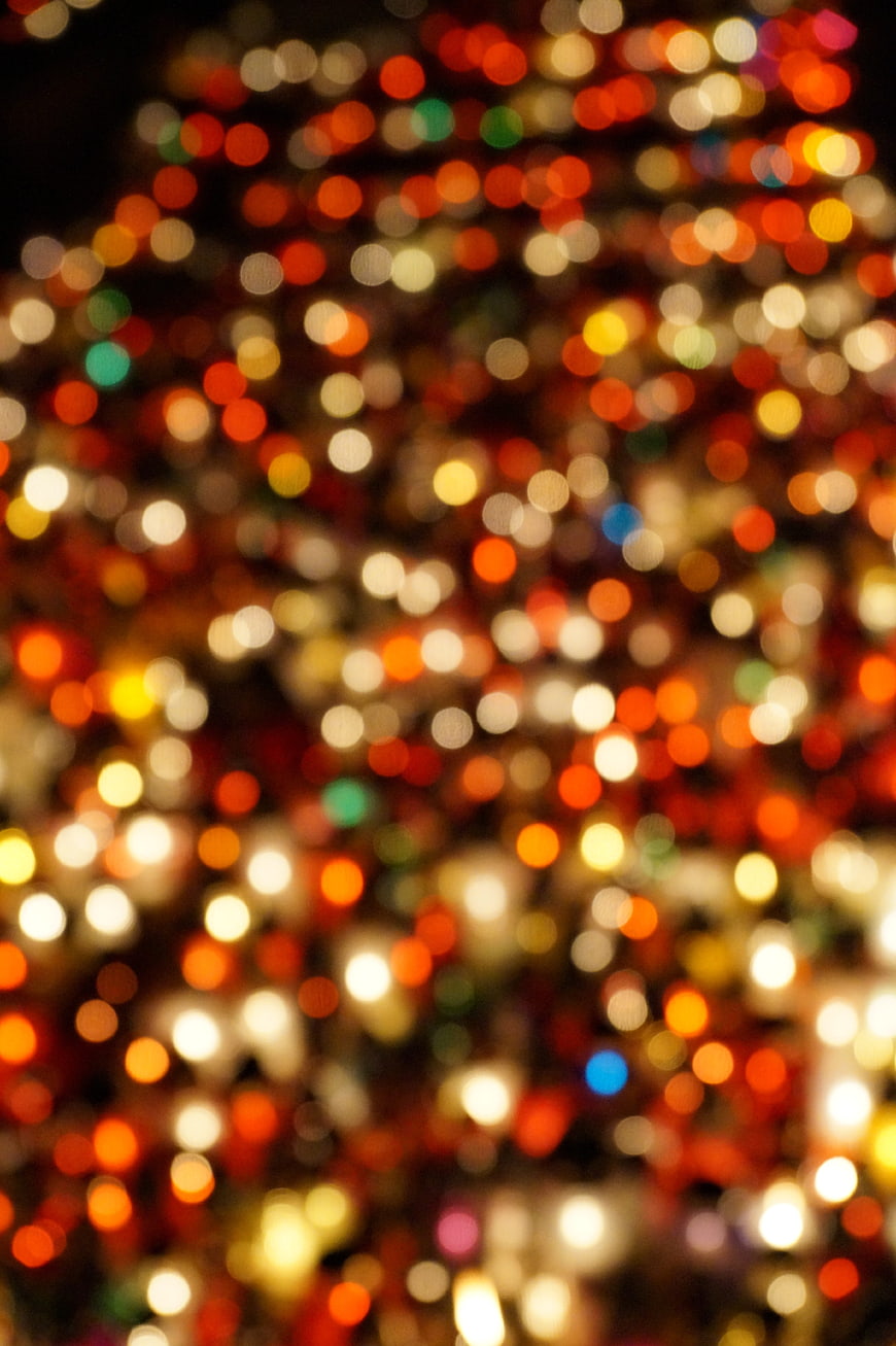 Abstract Bokeh Background With Warm Orange And Red Candlelight
