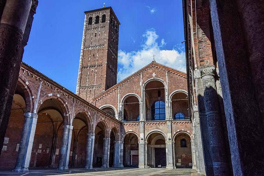Basilica of Sant'Ambrogio Milan Italy Architecture