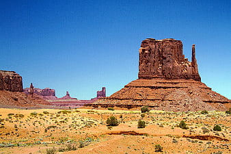 Monument Valley Desert Landscape with Red Rock Buttes