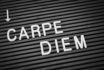 Carpe Diem Text on Black Letter Board