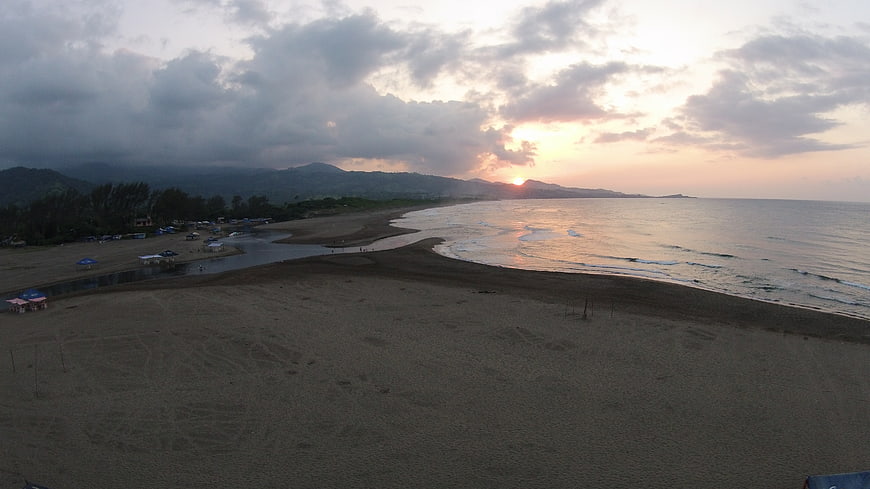 Sunset over Montepio Beach in Los Tuxtlas, Veracruz