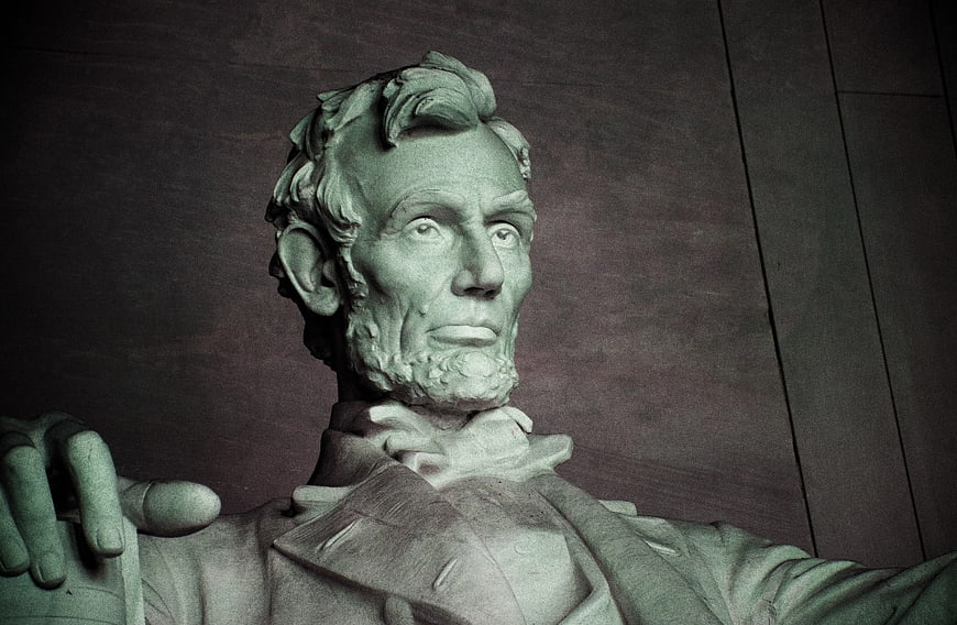 Close-up of Abraham Lincoln Memorial Statue