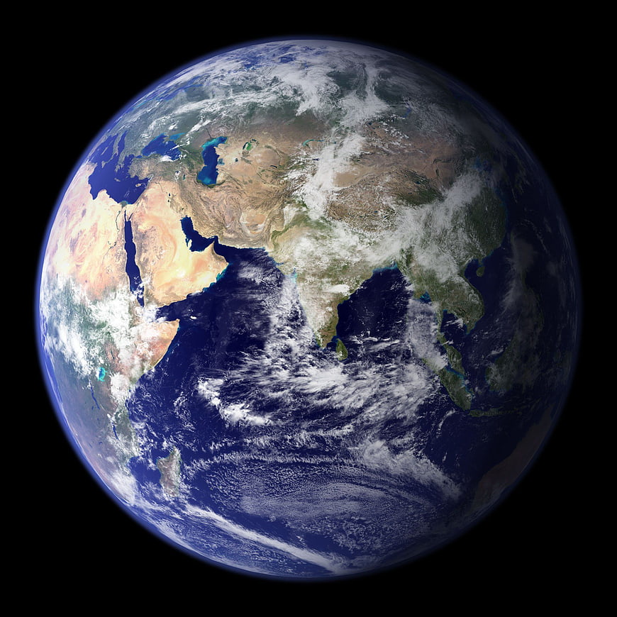 Blue Marble Earth View from Space