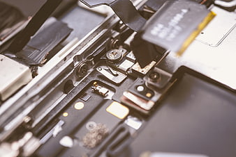 Close-up of smartphone internal components and circuitry
