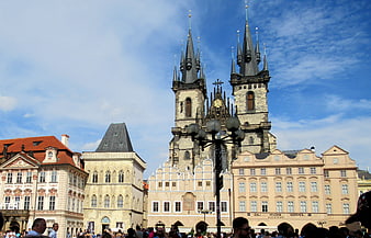 Gothic Church of Our Lady before Týn in Prague Old Town Square