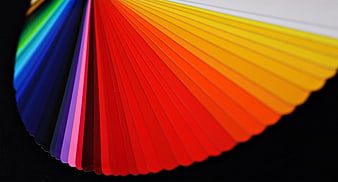 Vibrant Fanned Color Palette Swatches On Black Background