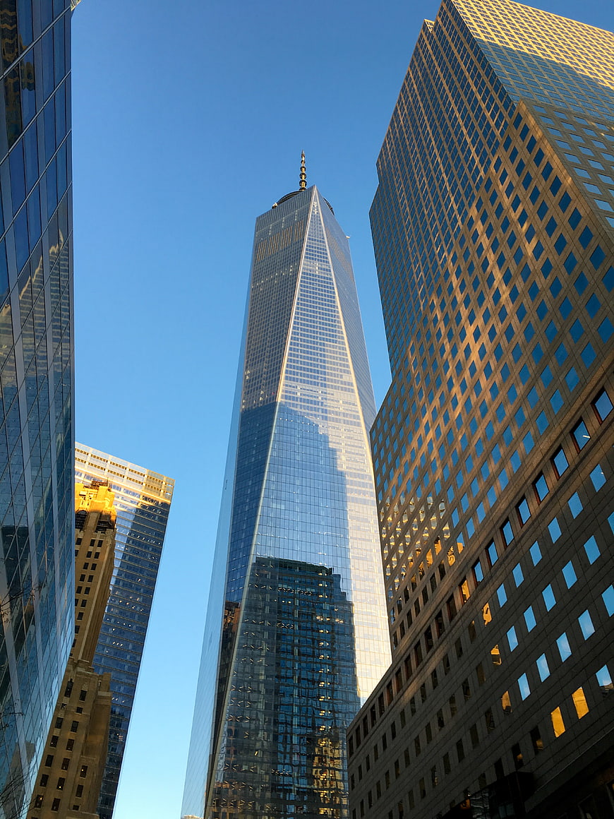 One World Trade Center Skyscraper Low Angle View