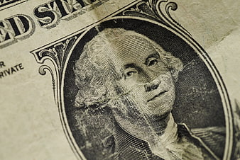 Close-up of Worn One Hundred Dollar Bill Portrait