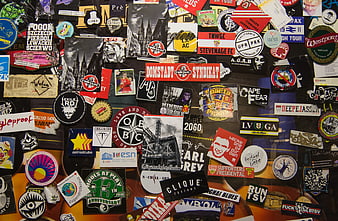 Colorful Sticker Bomb Wall Covering