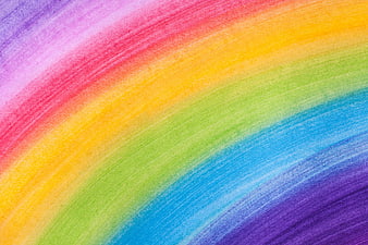 Vibrant Rainbow Acrylic Paint Texture Background