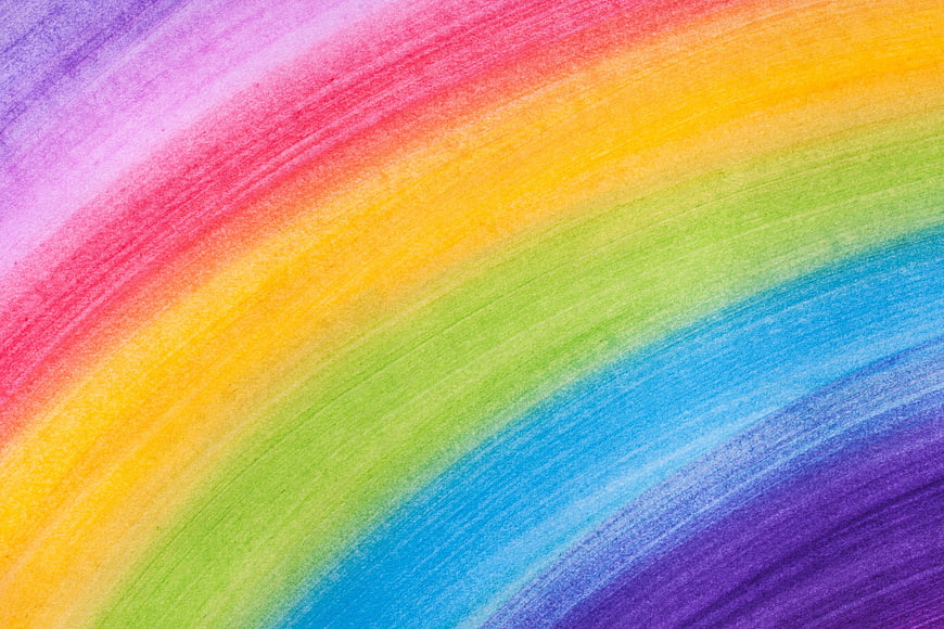 Vibrant Rainbow Acrylic Paint Texture Background