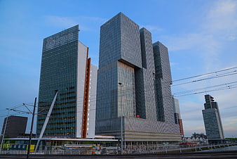 Modern Skyscrapers in Rotterdam Cityscape