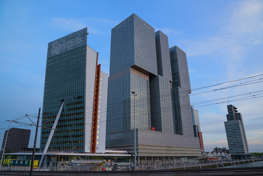 Modern Skyscrapers in Rotterdam Cityscape