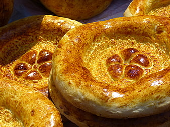 Close-up of Golden Brown Traditional Round Flatbread