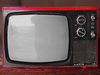 Vintage Red Lavis 612 Retro Television Set