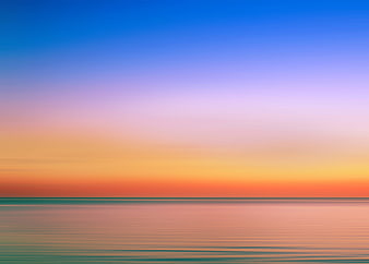 Abstract Gradient Sunset Seascape with Calm Waters