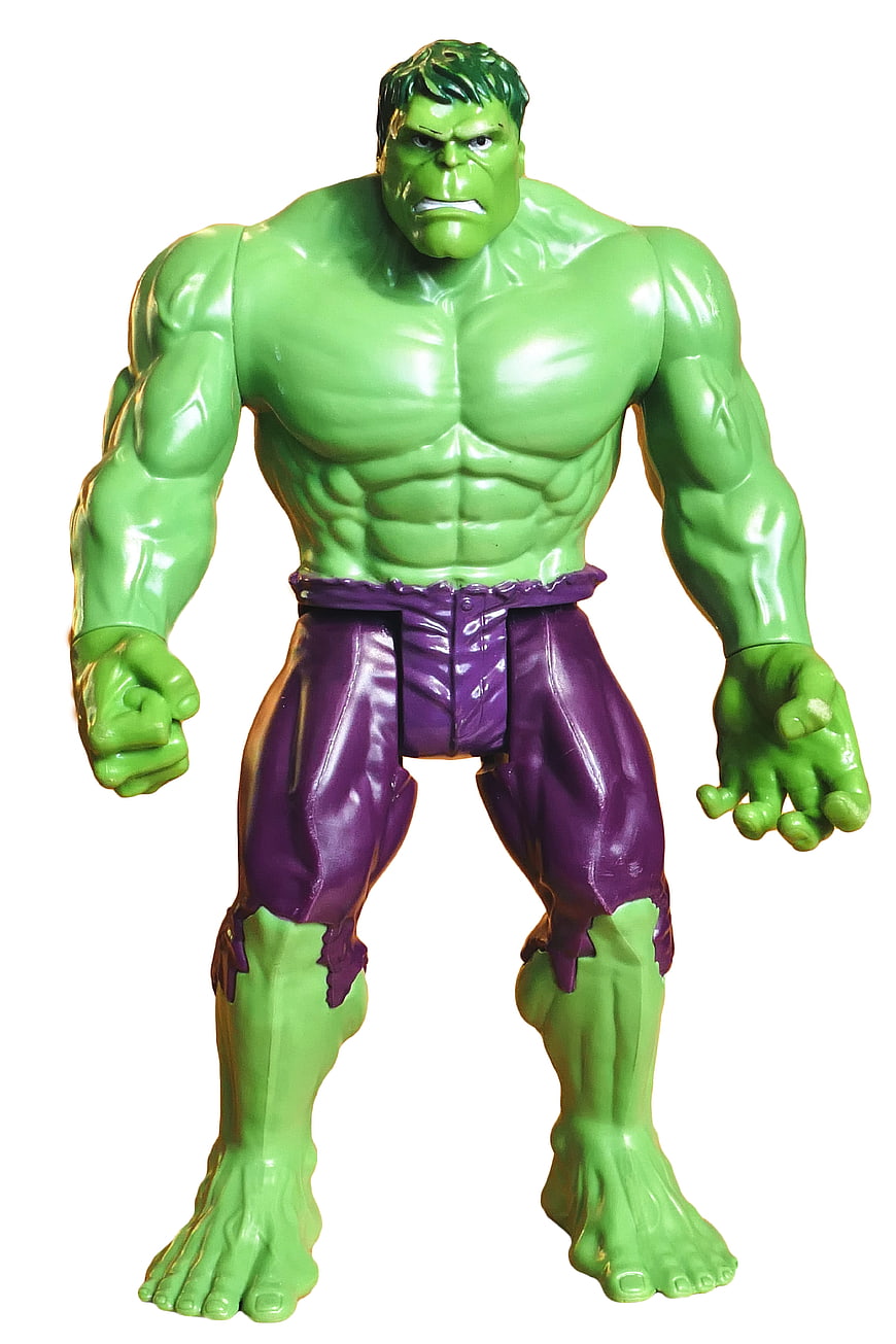 Green Hulk Action Figure Toy with Purple Pants