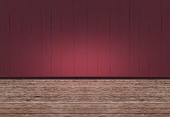 Empty Room with Red Wooden Wall and Floor Background