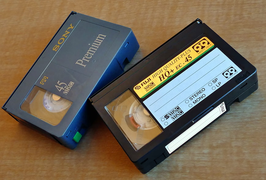 Vintage Sony and Fuji VHS C Video Cassette Tapes