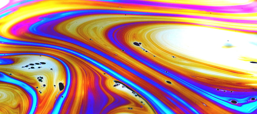 Abstract Iridescent Soap Bubble Macro Background