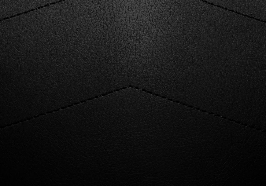 Black Leather Texture Background With Stitched Geometric Lines