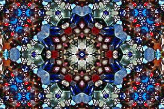 Colorful Bead Kaleidoscope Pattern