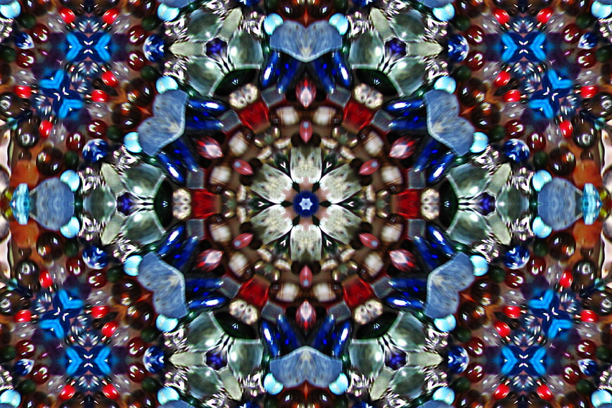 Colorful Bead Kaleidoscope Pattern