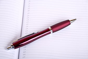 Red Ballpoint Pen On Open Planner Schedule
