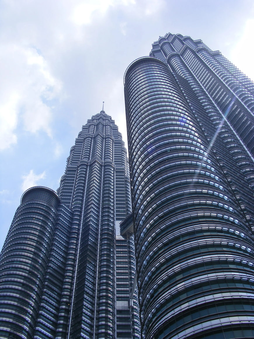 Low angle view of Petronas Towers Kuala Lumpur