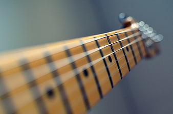 Guitar Neck Close Up With Shallow Depth Of Field