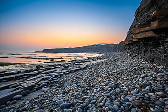 Sunset at Kimmeridge Bay Jurassic Coast England