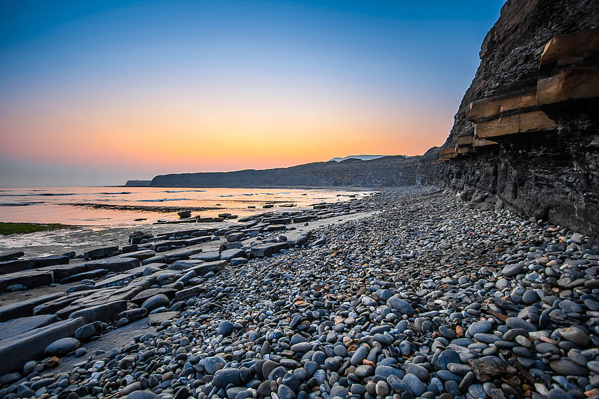 Sunset at Kimmeridge Bay Jurassic Coast England