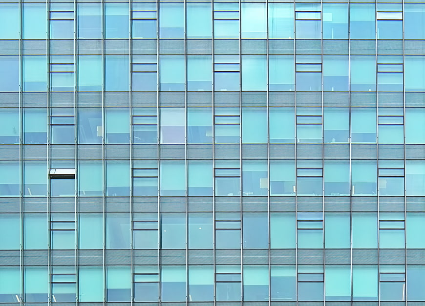 Modern Glass Office Building Facade Abstract Pattern