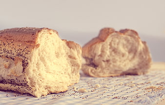 Freshly Baked Artisan Bread Loaf with Poppy Seeds