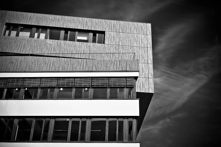 Modern Architectural Detail in Black and White