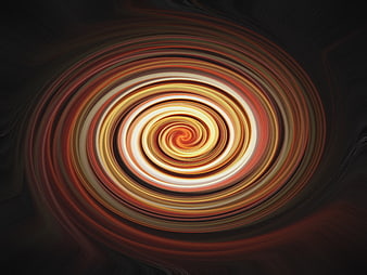 Abstract Swirling Spiral Pattern in Warm Colors
