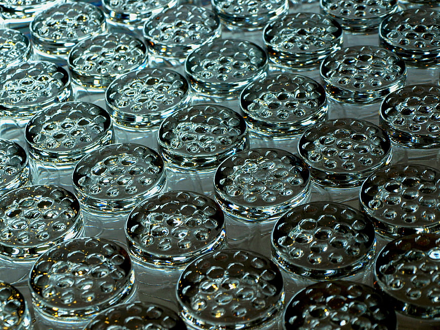 Abstract Pattern of Textured Glass Coasters