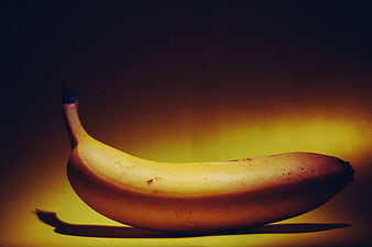 Dramatic Studio Shot of a Single Yellow Banana
