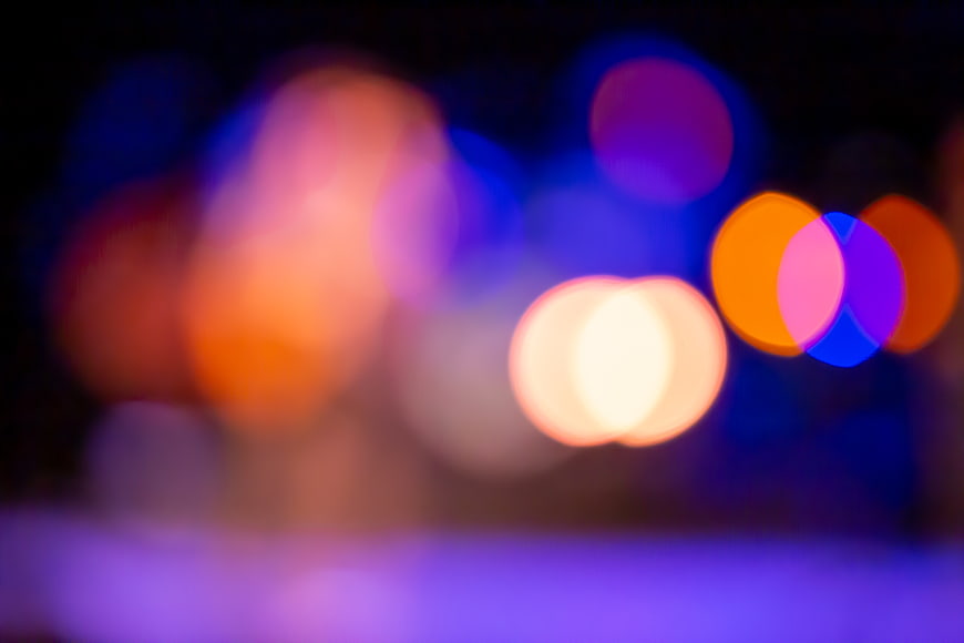 Abstract colorful bokeh lights background with blurred circles
