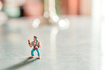 Selective Focus Martial Arts Action Figure Toy