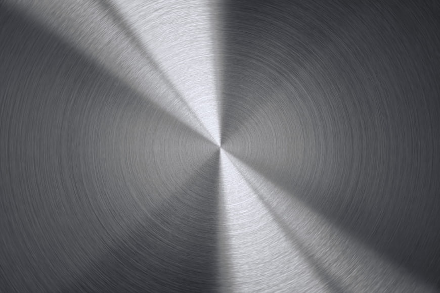 Brushed Stainless Steel Texture with Radial Light Reflections