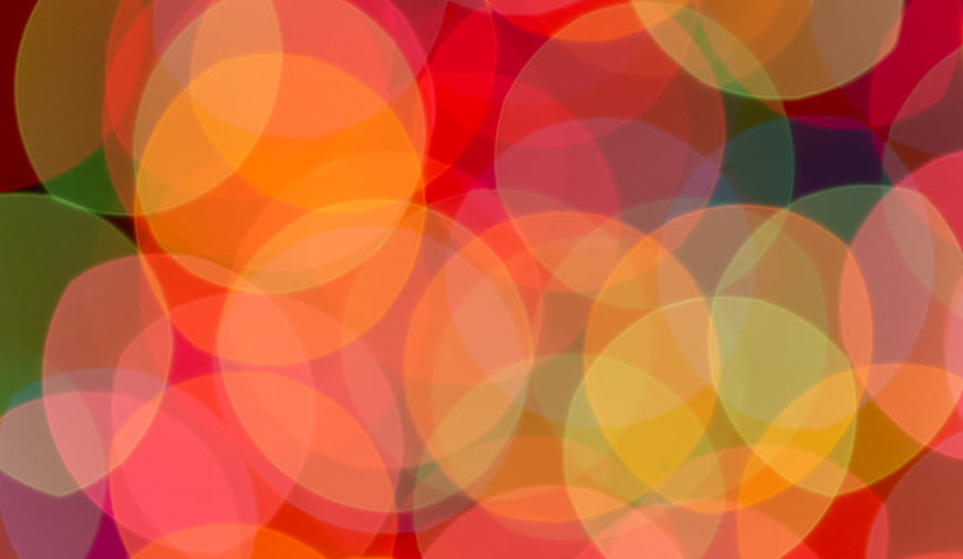 Colorful Abstract Bokeh Background with Overlapping Circles
