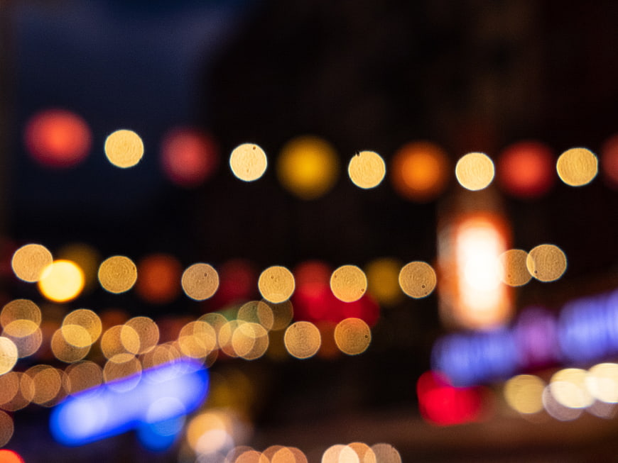 Abstract Bokeh City Lights Background