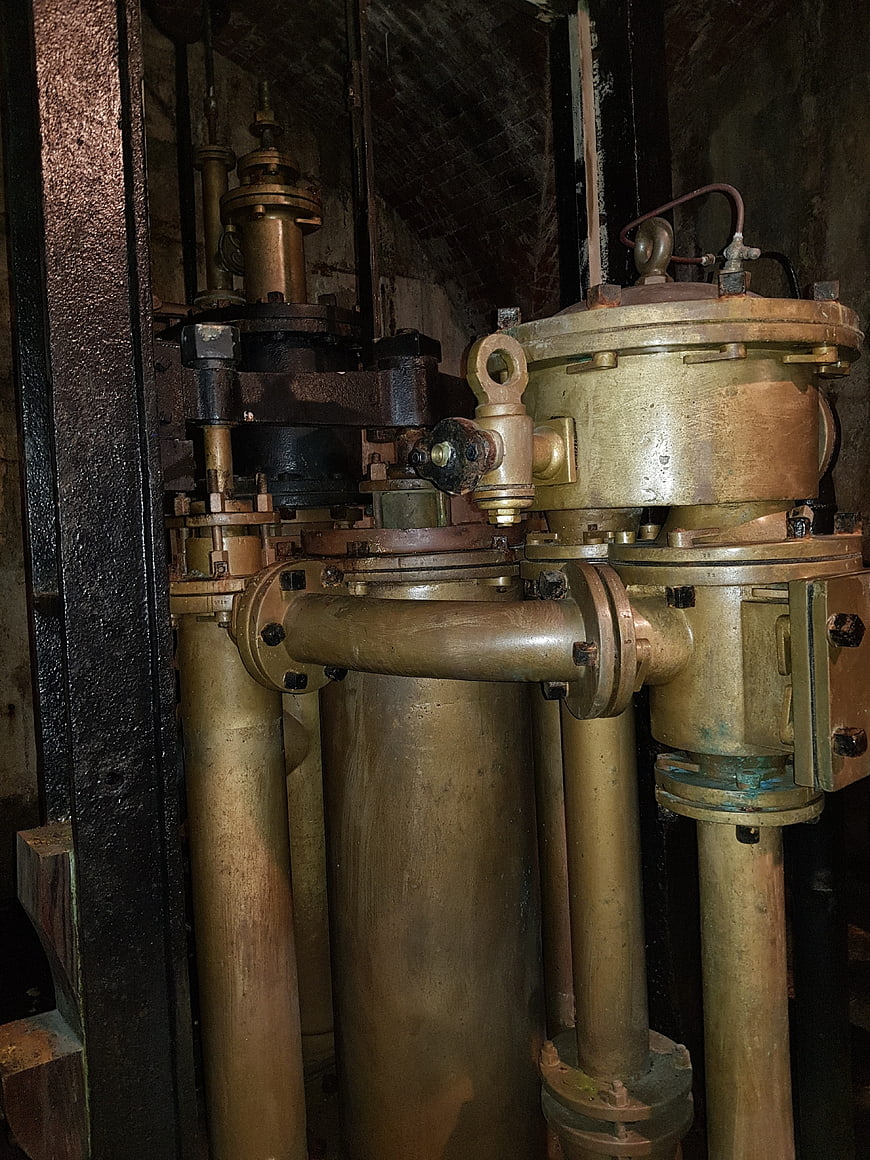 Vintage Brass Industrial Pump and Pipes
