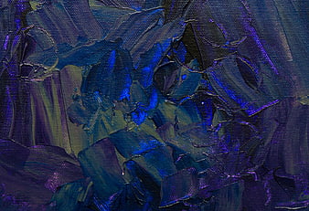 Abstract Blue and Purple Impasto Oil Painting Texture