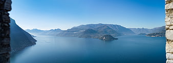 Panoramic View of Lake Como Through Stone Archway