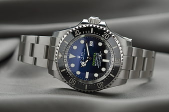 Close-up of Rolex Deepsea Watch with Blue Dial