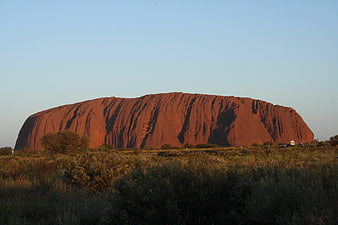 Uluru Ayers Rock in the Australian Outback at Sunset