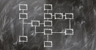 Hand-drawn tournament bracket on a chalkboard background