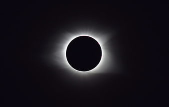 Total Solar Eclipse with Visible Corona and Diamond Ring Effect